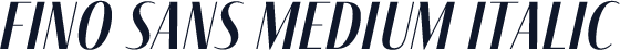 Fino Sans Medium Italic