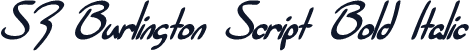 SF Burlington Script Bold Italic