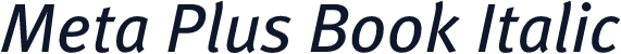 Meta Plus Book Italic