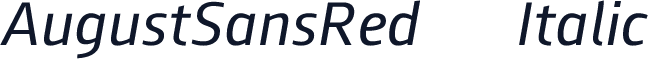 AugustSansRed-56Italic