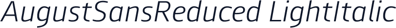 AugustSansReduced-LightItalic