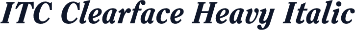 ITC Clearface Heavy Italic