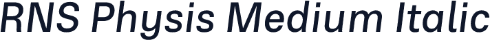 RNS Physis Medium Italic