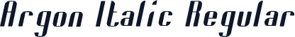 Argon Italic Regular