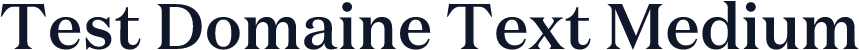 Test Domaine Text Medium