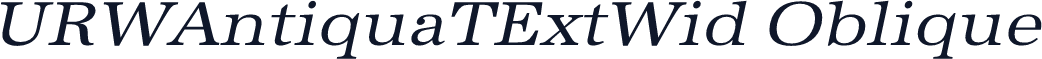 URWAntiquaTExtWid Oblique