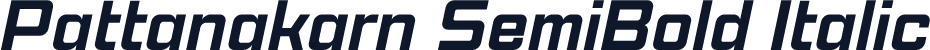 Pattanakarn SemiBold Italic