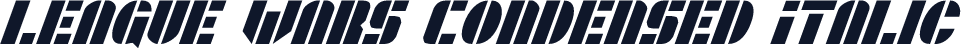 League Wars Condensed Italic