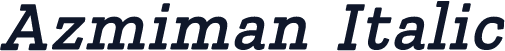 Azmiman Italic