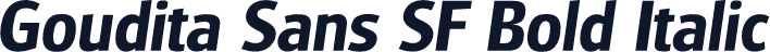 Goudita Sans SF Bold Italic