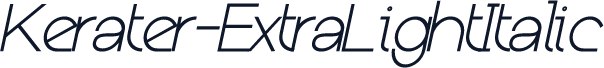 Kerater-ExtraLightItalic