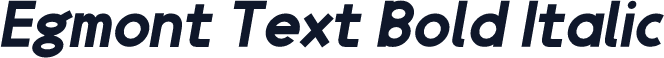 Egmont Text Bold Italic
