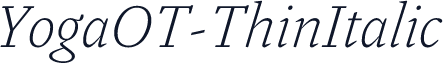 YogaOT-ThinItalic