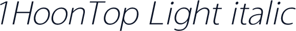 1HoonTop Light italic
