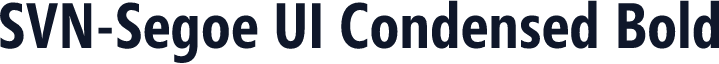 SVN-Segoe UI Condensed Bold