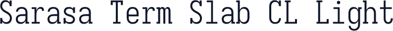 Sarasa Term Slab CL Light
