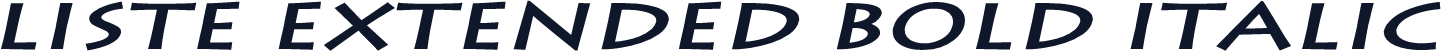 Liste Extended Bold Italic