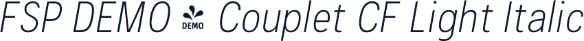 FSP DEMO - Couplet CF Light Italic