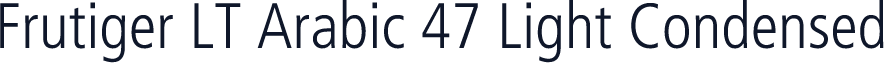 Frutiger LT Arabic 47 Light Condensed