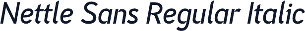 Nettle Sans Regular Italic
