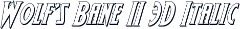 Wolf's Bane II 3D Italic