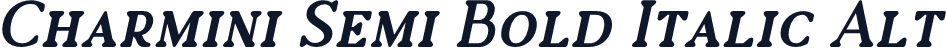 Charmini Semi Bold Italic Alt