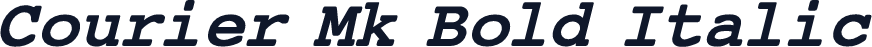 Courier Mk Bold Italic
