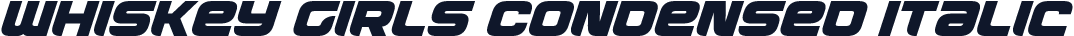 Whiskey Girls Condensed Italic
