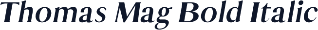 Thomas Mag Bold Italic