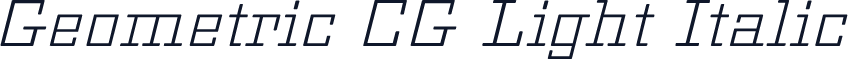 Geometric CG Light Italic