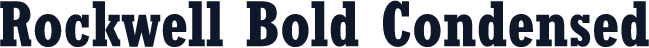 Rockwell Bold Condensed