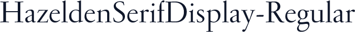 HazeldenSerifDisplay-Regular