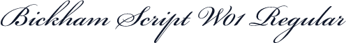 Bickham Script W01 Regular