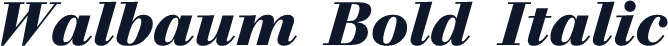 Walbaum Bold Italic