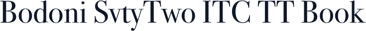 Bodoni SvtyTwo ITC TT Book
