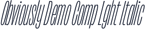 Obviously Demo Comp Lght Italic
