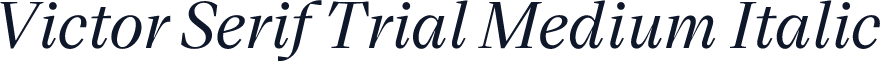 Victor Serif Trial Medium Italic