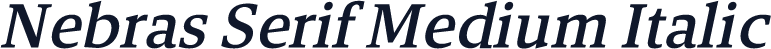 Nebras Serif Medium Italic