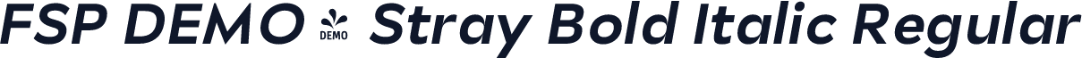 FSP DEMO - Stray Bold Italic Regular