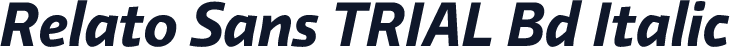Relato Sans TRIAL Bd Italic
