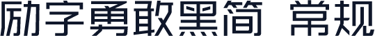 励字勇敢黑简 常规