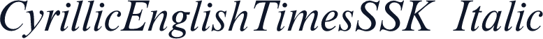 CyrillicEnglishTimesSSK Italic