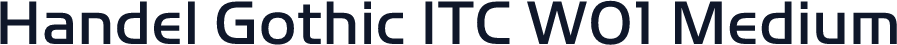 Handel Gothic ITC W01 Medium
