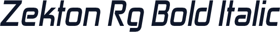 Zekton Rg Bold Italic