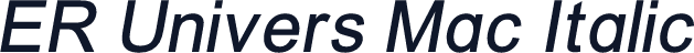 ER Univers Mac Italic