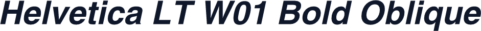Helvetica LT W01 Bold Oblique