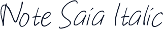 Note Saia Italic