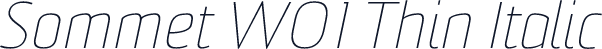 Sommet W01 Thin Italic