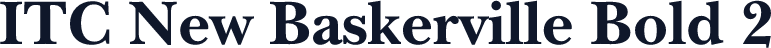 ITC New Baskerville Bold 2