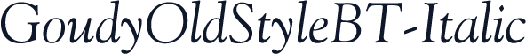 GoudyOldStyleBT-Italic